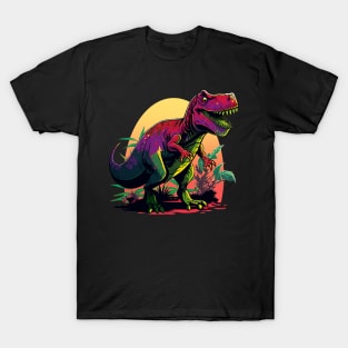 Tyrannosaurus rex colorful Dinosaur T-Shirt